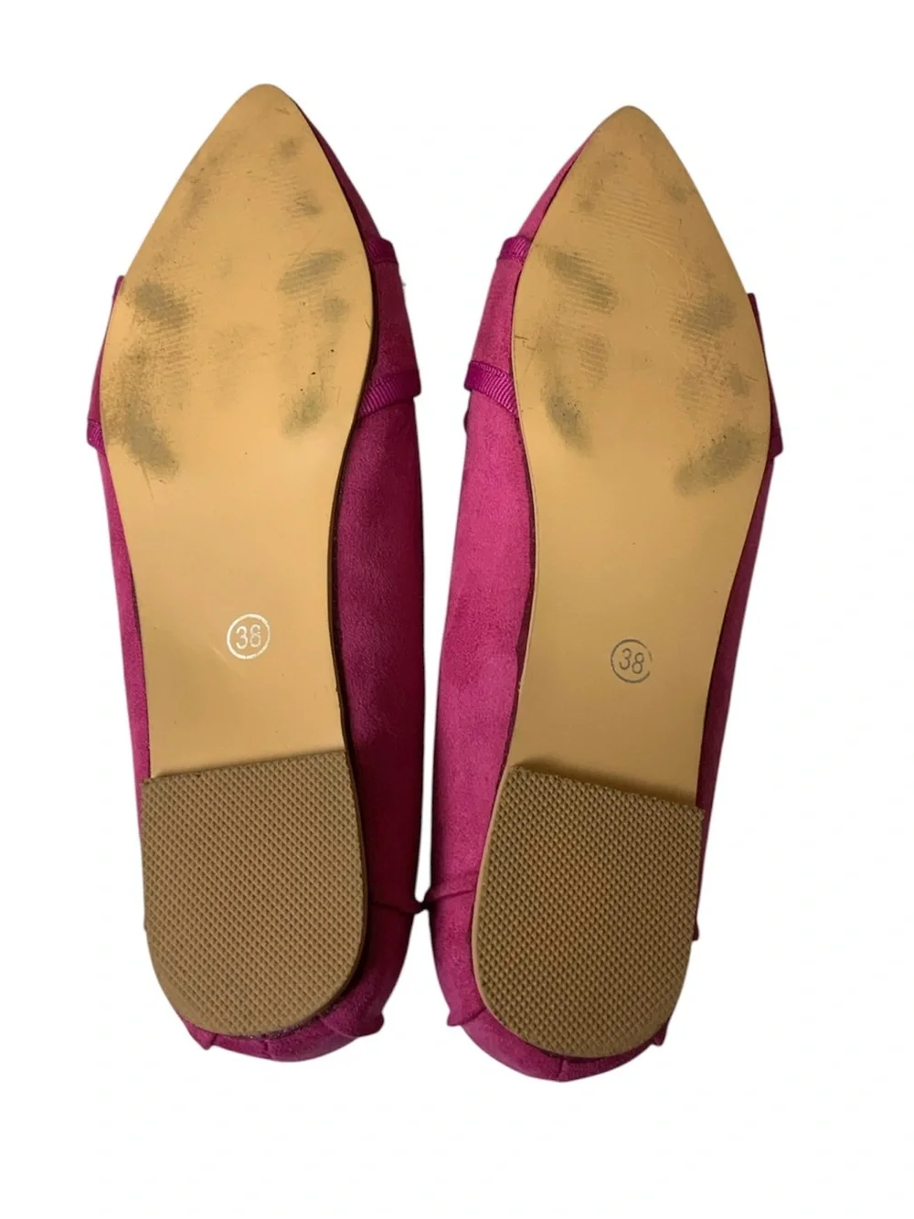 Tinstree Fushia Suede Ballet Flats